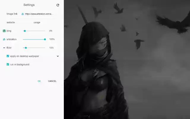 Random Newtab Image  from Chrome web store to be run with OffiDocs Chromium online