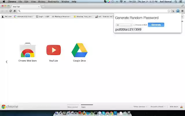 Random Password Genertor  from Chrome web store to be run with OffiDocs Chromium online
