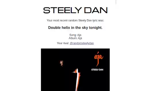 Random Steely Dan  from Chrome web store to be run with OffiDocs Chromium online