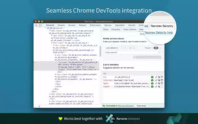 Ranorex Selocity from Chrome web store to be run with OffiDocs Chromium online Ranorex Selocity from Chrome web store to be run with OffiDocs Chromium online