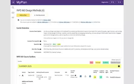 RateMyProf Assistant for UW MyPlan  from Chrome web store to be run with OffiDocs Chromium online