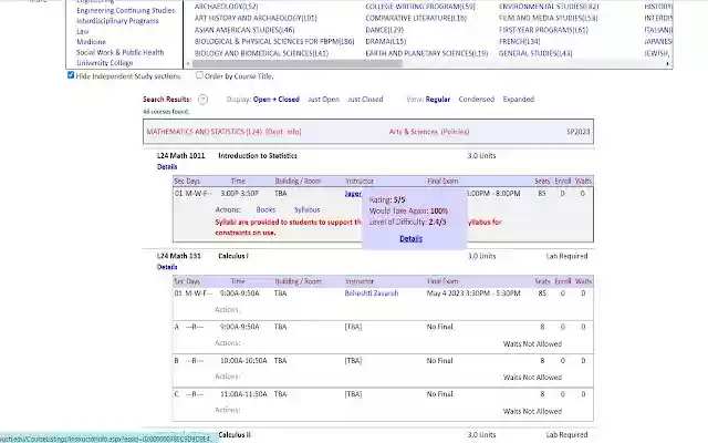 Rate My WashU Professors  from Chrome web store to be run with OffiDocs Chromium online
