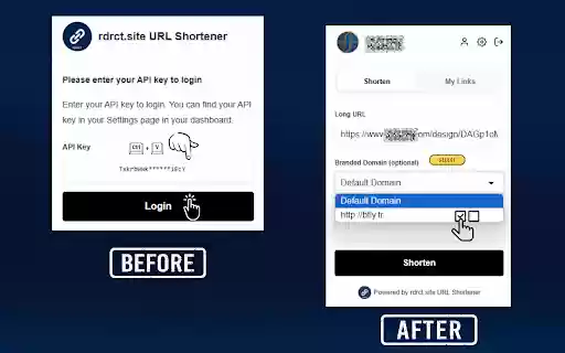 rdrct.site URL Shortener  from Chrome web store to be run with OffiDocs Chromium online