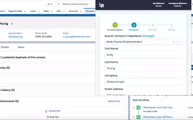 Reachdesk  from Chrome web store to be run with OffiDocs Chromium online