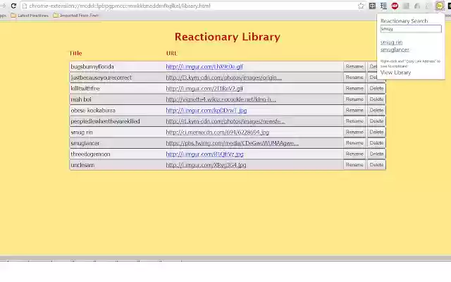 Reactionary  from Chrome web store to be run with OffiDocs Chromium online