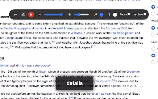 read aid  from Chrome web store to be run with OffiDocs Chromium online
