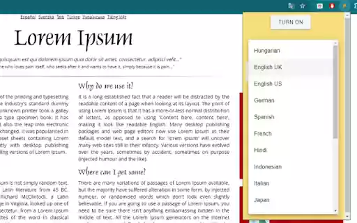 Reader Aid  from Chrome web store to be run with OffiDocs Chromium online