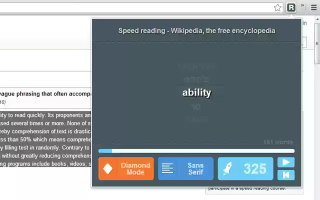 Read fast Speed Reading Extension from Chrome web store to be run with OffiDocs Chromium online Read fast Speed Reading Extension from Chrome web store to be run with OffiDocs Chromium online