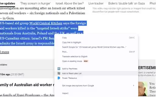 Read Later List  from Chrome web store to be run with OffiDocs Chromium online