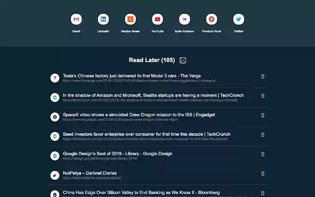 Read Later Tab  from Chrome web store to be run with OffiDocs Chromium online
