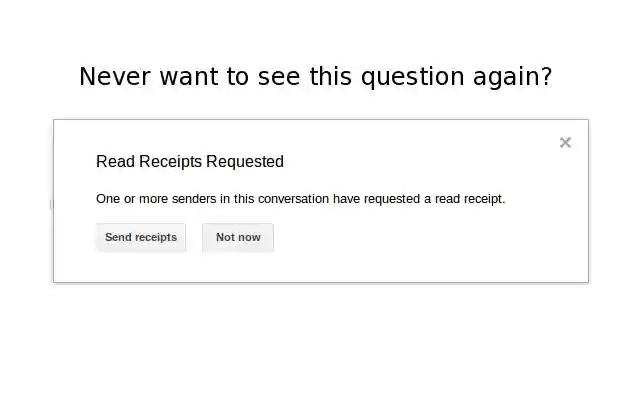 Read Receipt Decliner from Chrome web store to be run with OffiDocs Chromium online Read Receipt Decliner from Chrome web store to be run with OffiDocs Chromium online