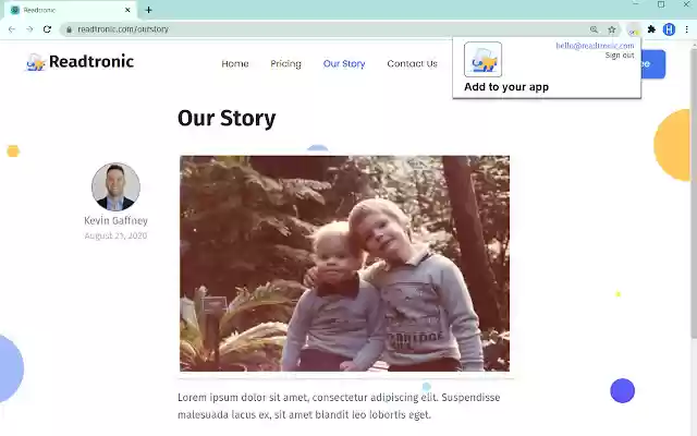 Readtronic Extension  from Chrome web store to be run with OffiDocs Chromium online