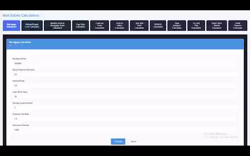 Real Estate Deal Analyzer  from Chrome web store to be run with OffiDocs Chromium online