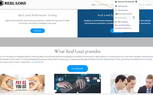 RealLoad Test Recorder  from Chrome web store to be run with OffiDocs Chromium online