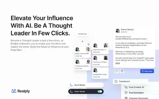 Realply: Build your personal brand  from Chrome web store to be run with OffiDocs Chromium online