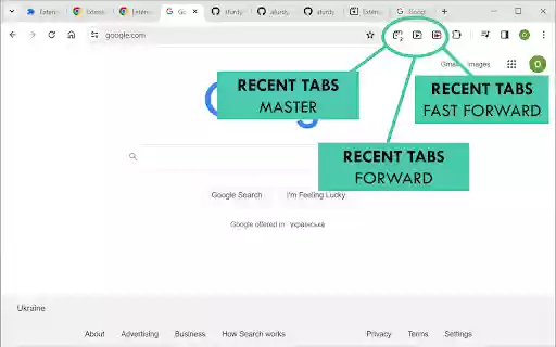 Recent Tabs Fast Forward  from Chrome web store to be run with OffiDocs Chromium online