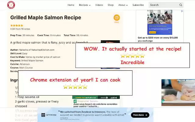 Recipe Box  from Chrome web store to be run with OffiDocs Chromium online