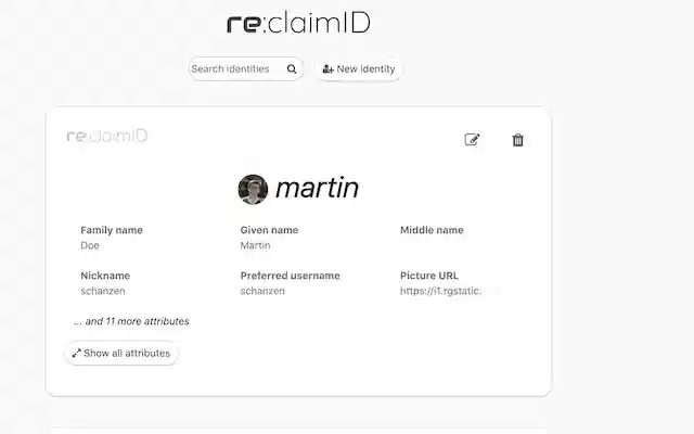 re:claimID  from Chrome web store to be run with OffiDocs Chromium online