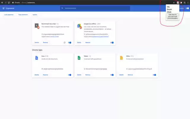 Recommend me a meal  from Chrome web store to be run with OffiDocs Chromium online