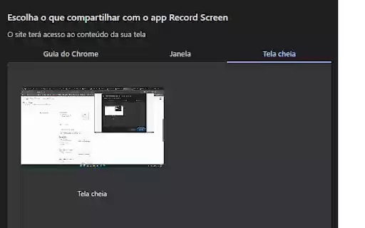 Record Screen  from Chrome web store to be run with OffiDocs Chromium online