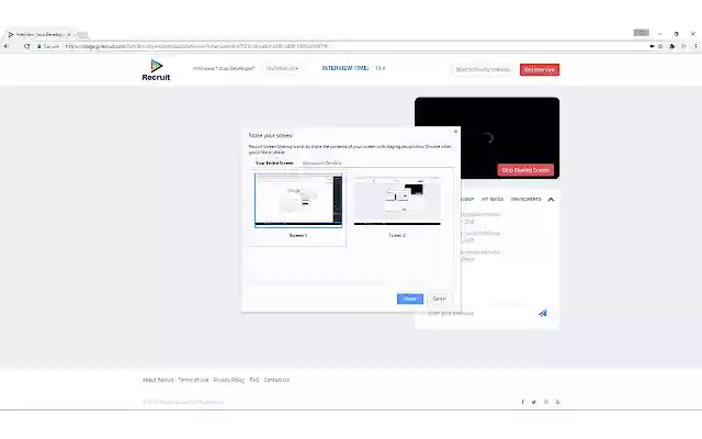 Recruit Screen Sharing from Chrome web store to be run with OffiDocs Chromium online Recruit Screen Sharing from Chrome web store to be run with OffiDocs Chromium online
