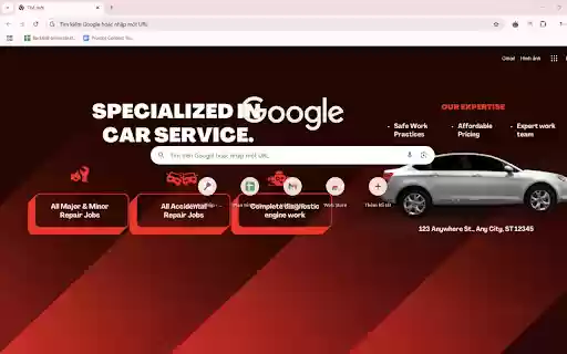 Red Car Chrome Theme  from Chrome web store to be run with OffiDocs Chromium online