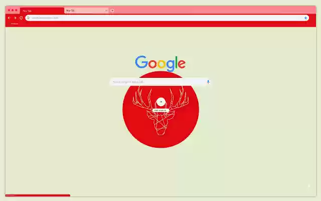 Red circle deer  from Chrome web store to be run with OffiDocs Chromium online