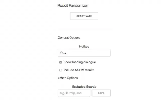 Reddit/4chan Randomizer  from Chrome web store to be run with OffiDocs Chromium online