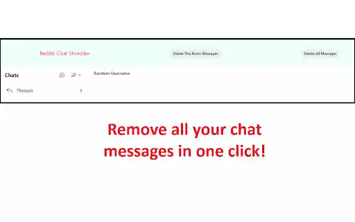 Reddit Chat Shredder  from Chrome web store to be run with OffiDocs Chromium online