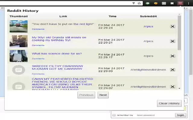 Reddit History from Chrome web store to be run with OffiDocs Chromium online Reddit History from Chrome web store to be run with OffiDocs Chromium online