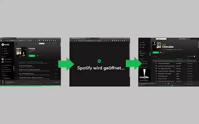 Redirect for Spotify  from Chrome web store to be run with OffiDocs Chromium online