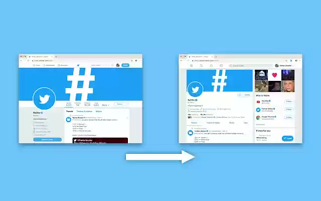 Redirect twitter.com to mobile.twitter.com  from Chrome web store to be run with OffiDocs Chromium online