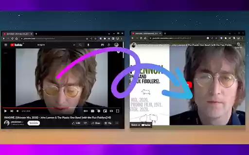 Redirect Youtube Video to Embed Page  from Chrome web store to be run with OffiDocs Chromium online