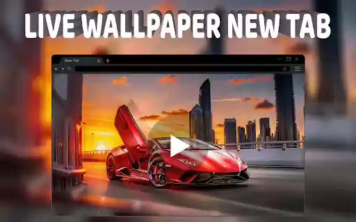 Red Lamborghini with Cityscape: Dynamic Live Wallpaper  from Chrome web store to be run with OffiDocs Chromium online