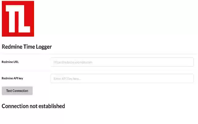 Redmine Time Logger da Chrome Web Store para ser executado com OffiDocs Chromium online