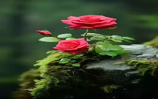 Red rose live on rock wallpaper  from Chrome web store to be run with OffiDocs Chromium online