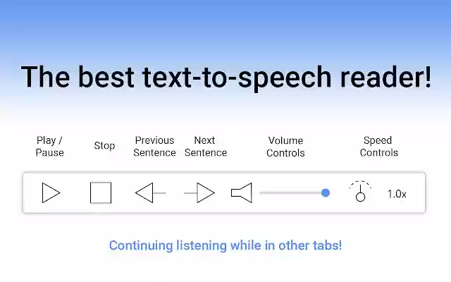 Reedr — Text to speech  from Chrome web store to be run with OffiDocs Chromium online