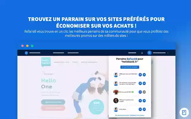 ReFairAll Le parrainage collaboratif from Chrome web store to be run with OffiDocs Chromium online ReFairAll Le parrainage collaboratif from Chrome web store to be run with OffiDocs Chromium online