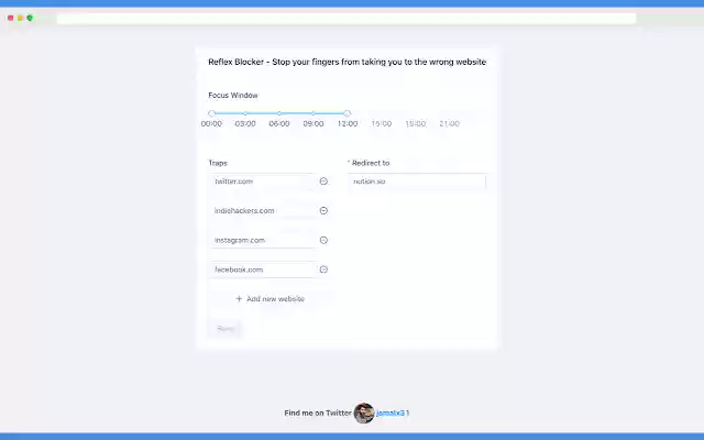 Reflex Blocker  from Chrome web store to be run with OffiDocs Chromium online