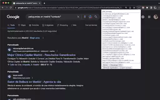 Registro de correos electrónicos  from Chrome web store to be run with OffiDocs Chromium online