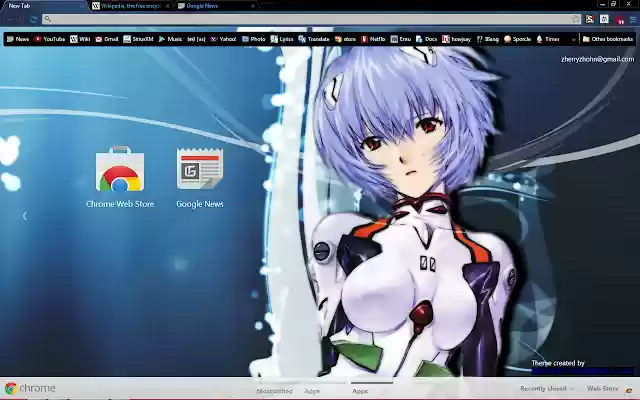 Rei Ayanami Theme HD 1920x1200  from Chrome web store to be run with OffiDocs Chromium online