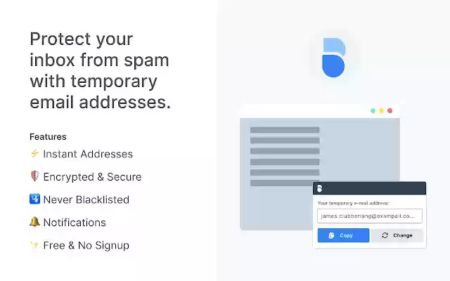 RelayBox.org Disposable Temporary Email  from Chrome web store to be run with OffiDocs Chromium online