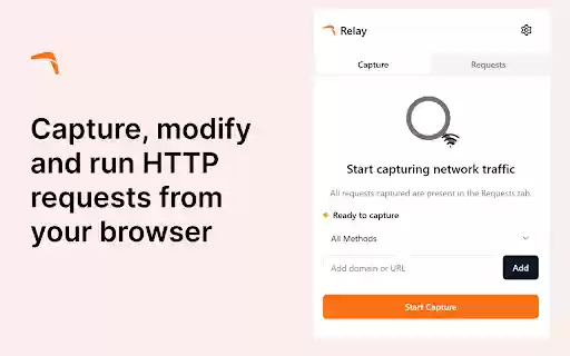 Relay – Intercept, Modify  Run HTTP Requests in Your Browser  from Chrome web store to be run with OffiDocs Chromium online