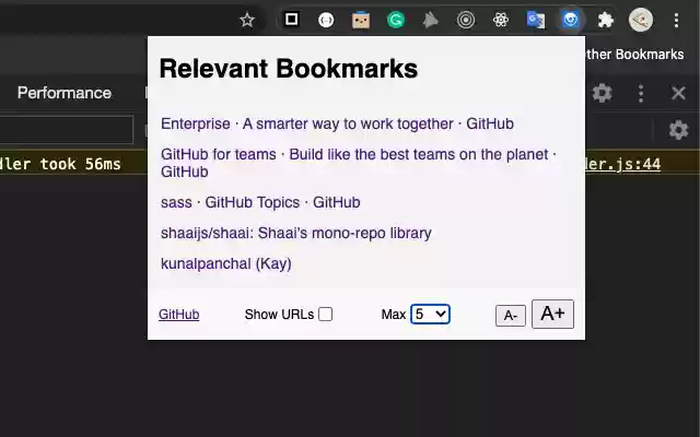 Relevant Bookmarks  from Chrome web store to be run with OffiDocs Chromium online