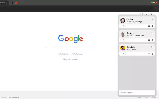 Remark  from Chrome web store to be run with OffiDocs Chromium online