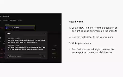 Remarkit Web Notes  Website Annotations  from Chrome web store to be run with OffiDocs Chromium online