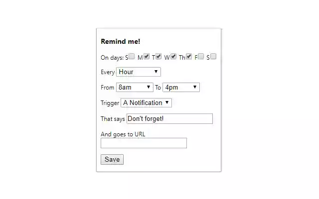 Remind me  from Chrome web store to be run with OffiDocs Chromium online