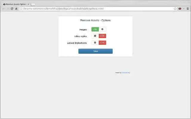 Remove Assets  from Chrome web store to be run with OffiDocs Chromium online
