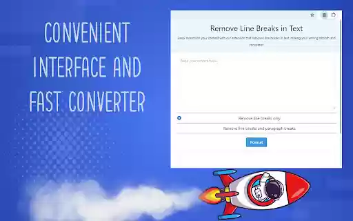 Remove Line Breaks in Text  from Chrome web store to be run with OffiDocs Chromium online
