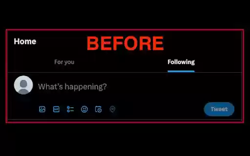 Remove Twitter For You  from Chrome web store to be run with OffiDocs Chromium online